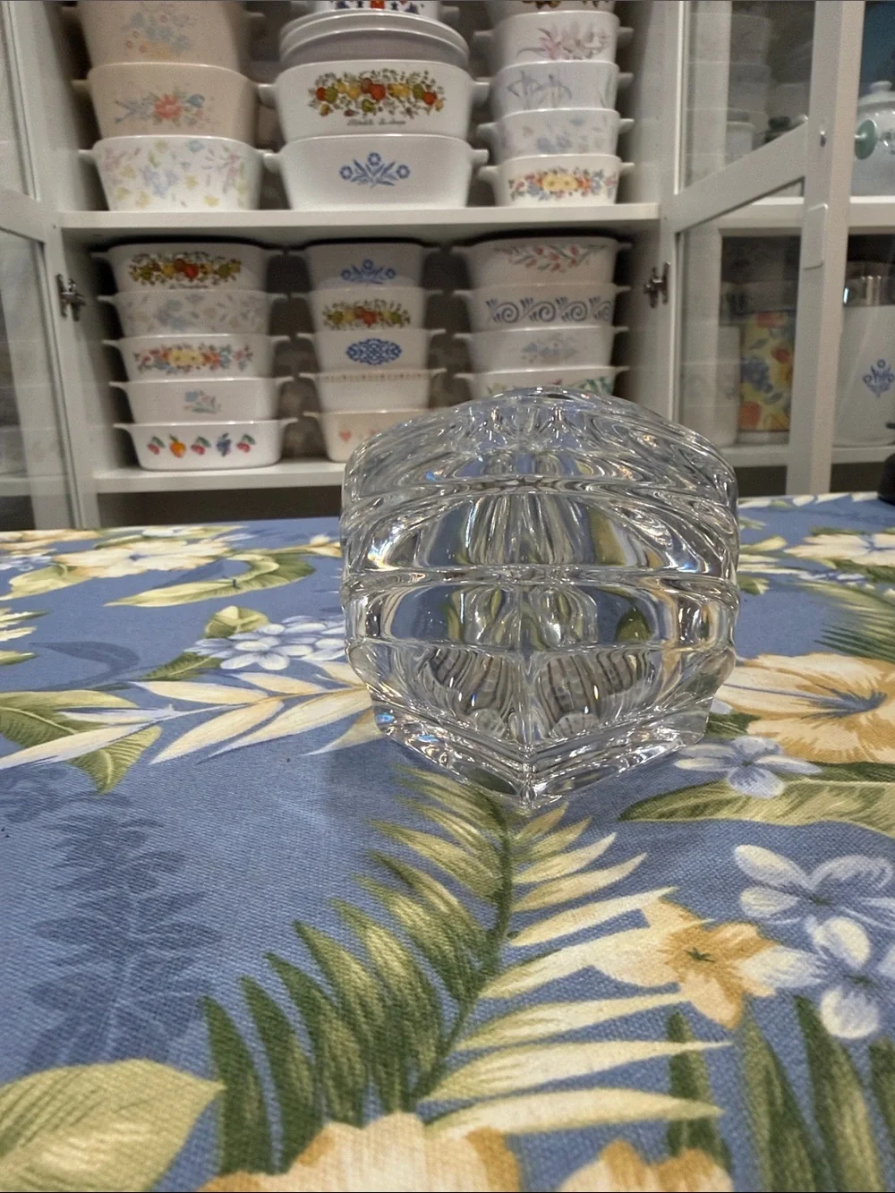 Clear Glass V-Shaped Decorative Bowl - Clear